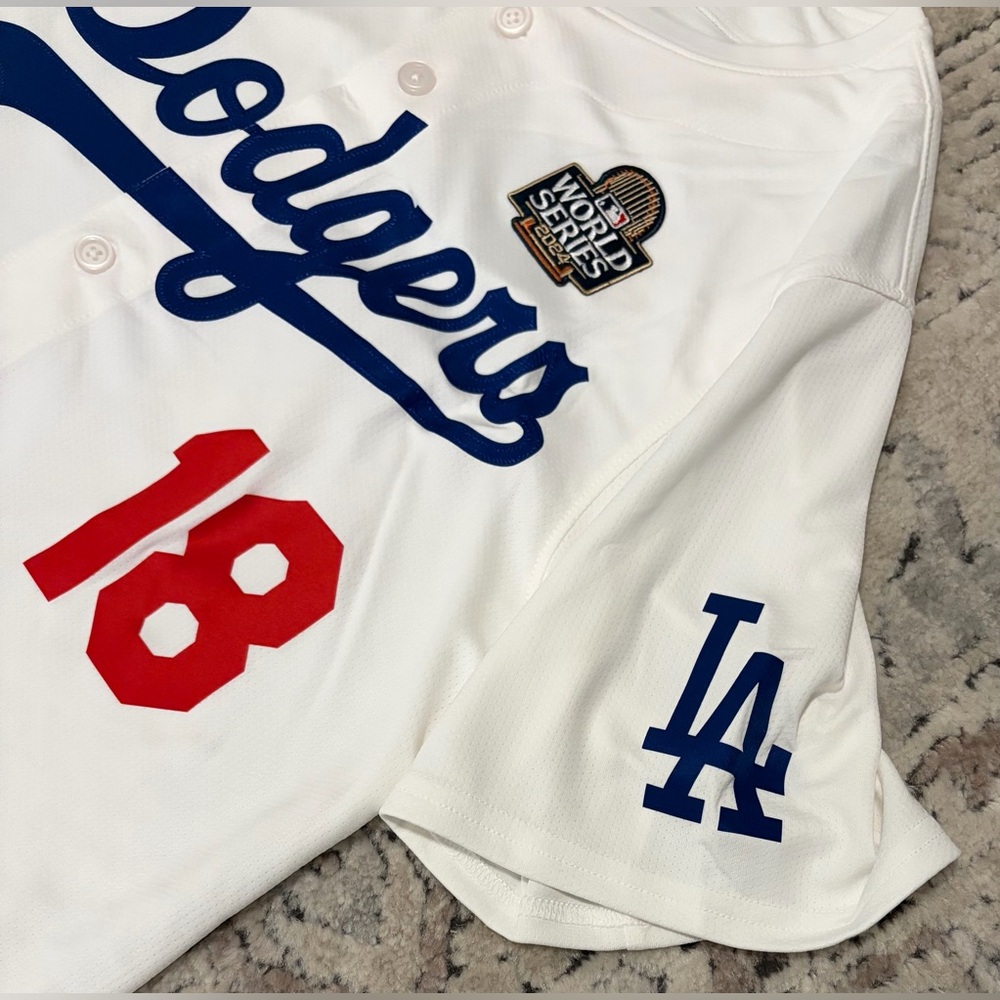 Nike Authentic Los Angeles Dodgers Yamamoto World Series 2024 Jersey Men’s Sz: L - Picture 3 of 7